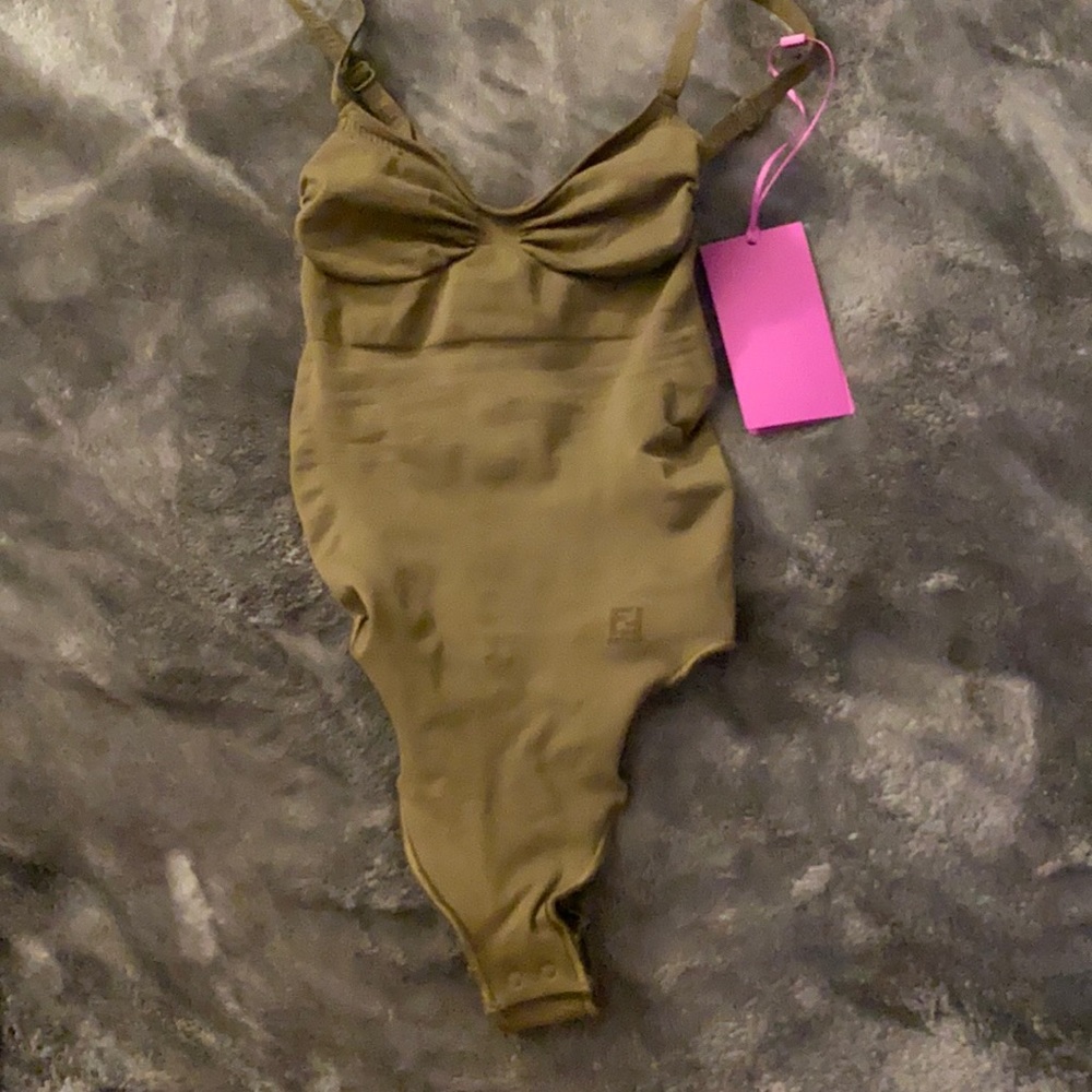 Army green small skims Fendi body suit
